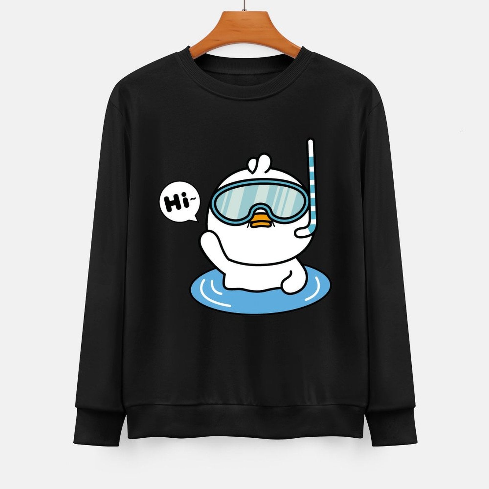 Front Patterned Long Sleeve TopClassicFit Fade-Proof